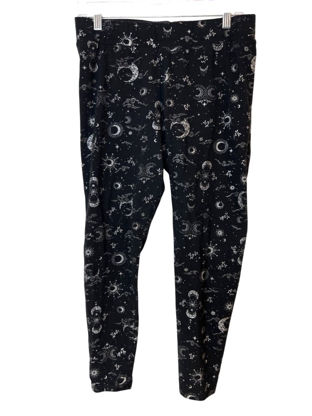 TORRID Nightfall “Lunar Sky” Black & Silver Leggings Size 1 1X Sun Moon Goth